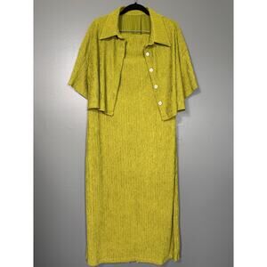 Shein Celure Green Drop Shoulder Blouse & Tube Dress - 2XL - Women''s Plus Size